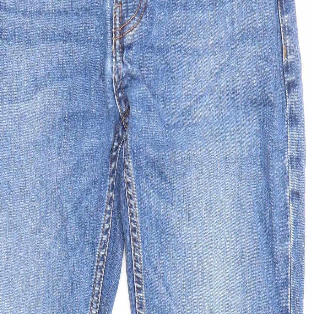 Topman Mens Blue Cotton Skinny Jeans Size 30 in L28 in Regular Zip