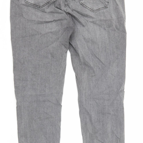 Denim 365 Womens Grey Cotton Skinny Jeans Size 18 L27 in Regular Zip