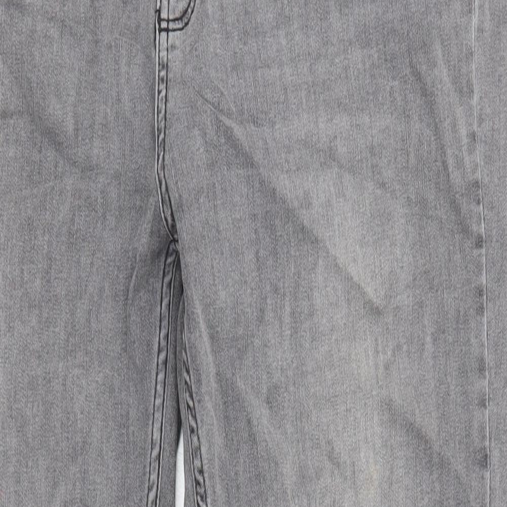 Denim 365 Womens Grey Cotton Skinny Jeans Size 18 L27 in Regular Zip