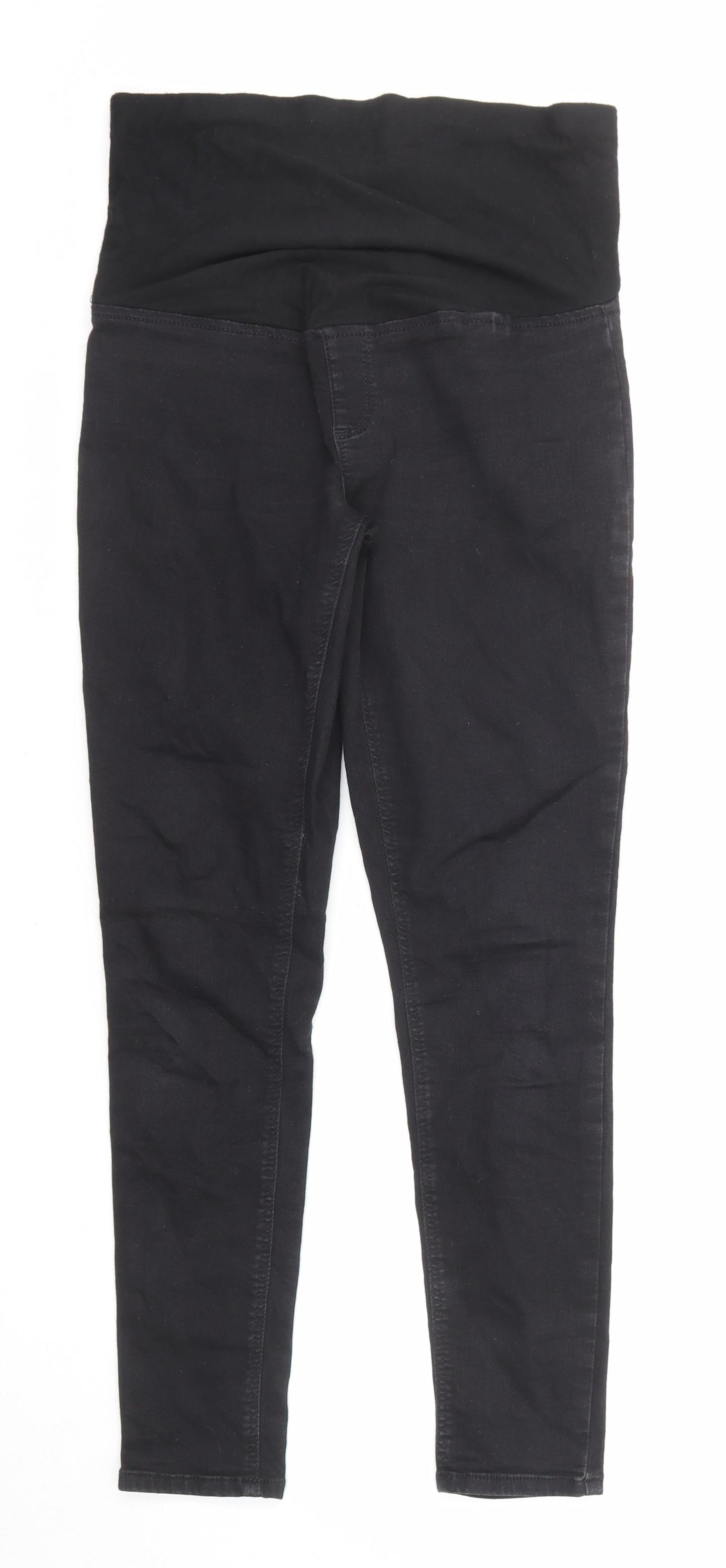 Topshop Womens Black Cotton Skinny Jeans Size 28 in L30 in Regular