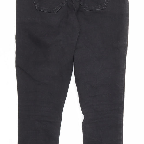 Topshop Womens Black Cotton Skinny Jeans Size 28 in L30 in Regular