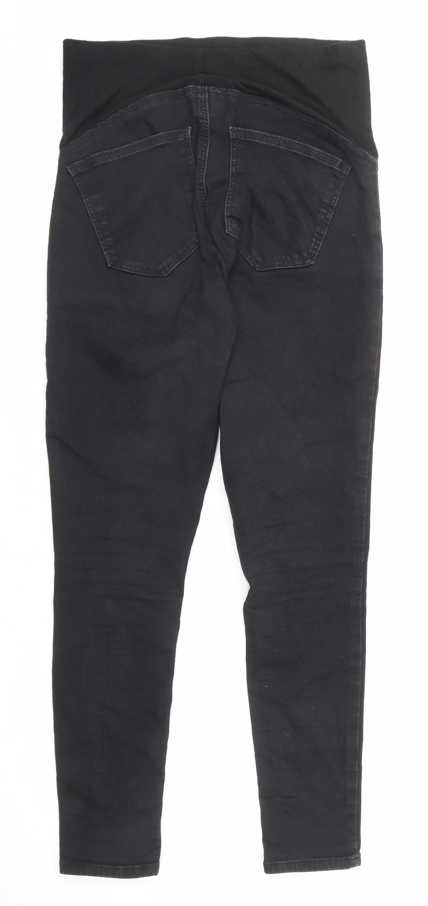 Topshop Womens Black Cotton Skinny Jeans Size 28 in L30 in Regular