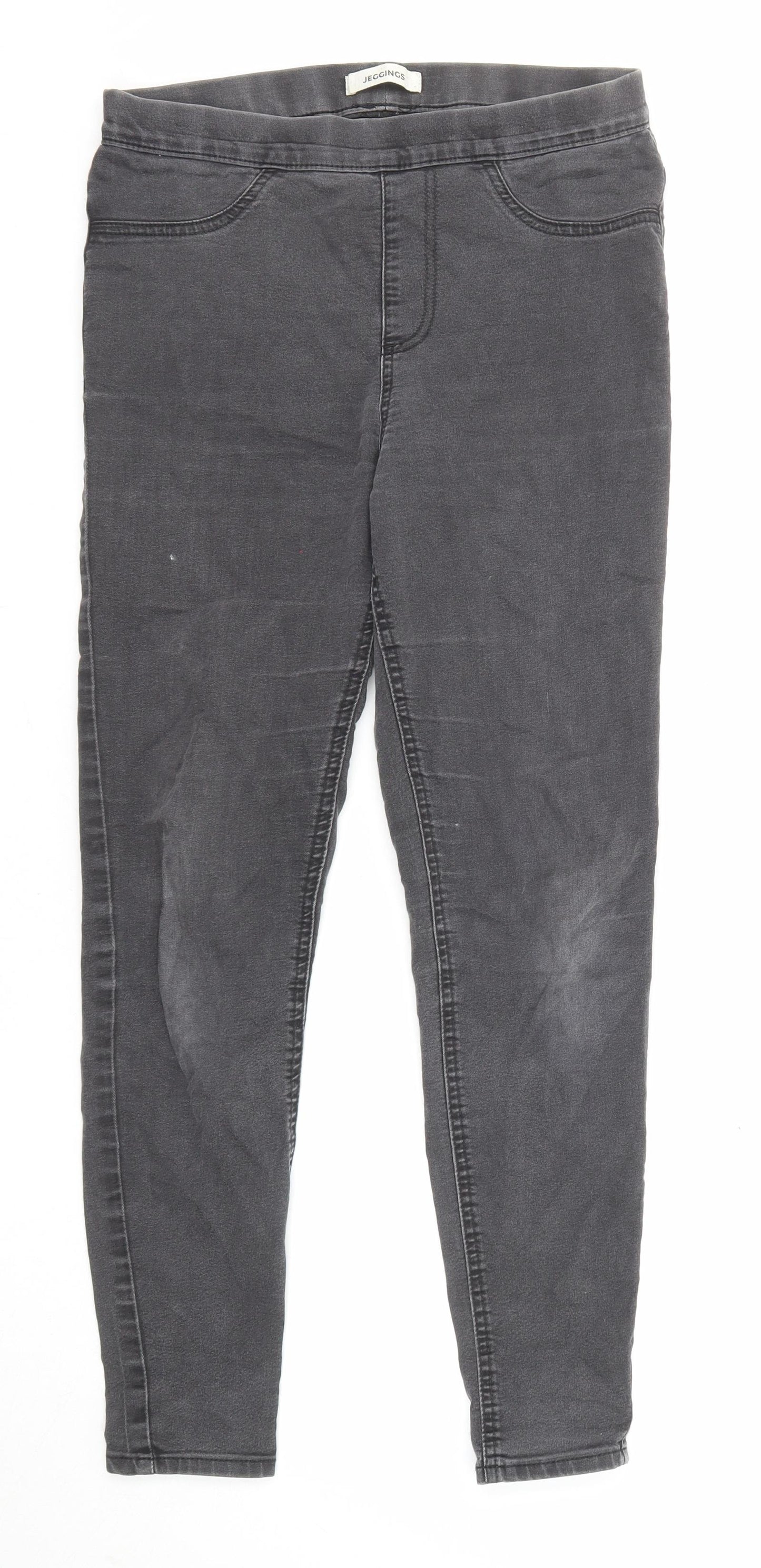 Marks and Spencer Womens Black Cotton Jegging Jeans Size 10 L26 in Regular