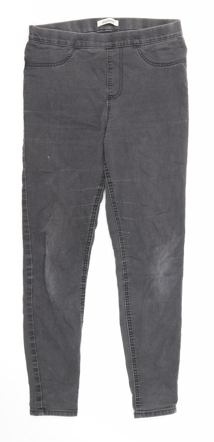 Marks and Spencer Womens Black Cotton Jegging Jeans Size 10 L26 in Regular