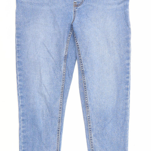 New Look Womens Blue Cotton Jegging Jeans Size 12 L24 in Regular Zip