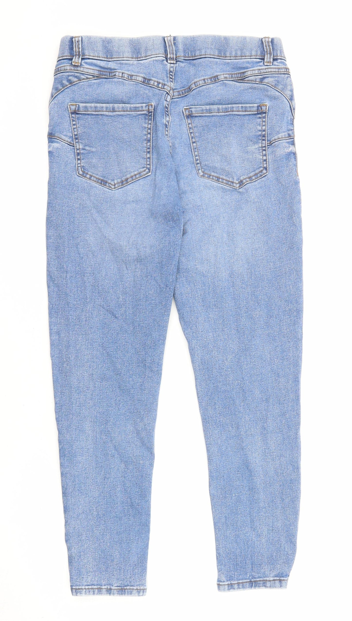 New Look Womens Blue Cotton Jegging Jeans Size 12 L24 in Regular Zip