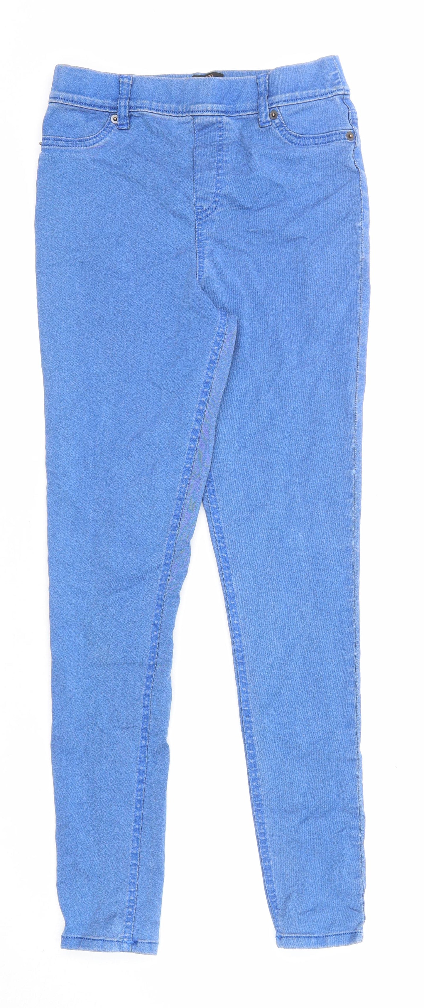 F&F Womens Blue Cotton Jegging Jeans Size 12 L28 in Regular