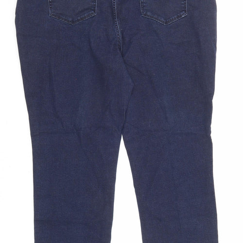 Classic Womens Blue Cotton Skinny Jeans Size 20 L27 in Regular Zip