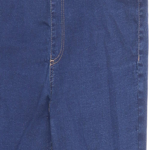 Marks and Spencer Womens Blue Cotton Jegging Jeans Size 18 L21 in Regular Zip