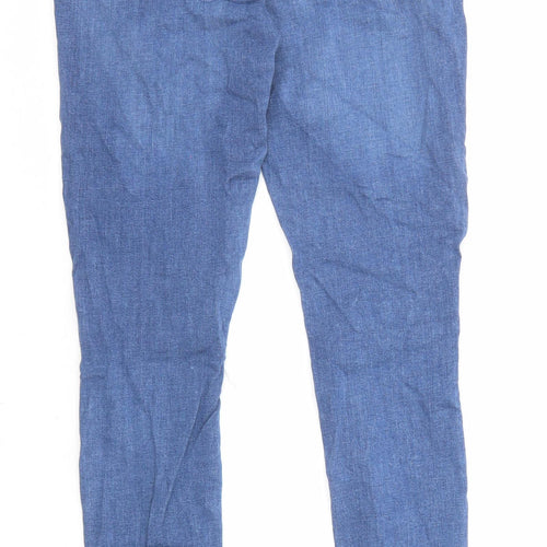 Topshop Womens Blue Cotton Skinny Jeans Size 28 in L32 in Regular Zip
