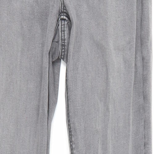 Pimkie Womens Grey Cotton Skinny Jeans Size 8 L26 in Regular Zip