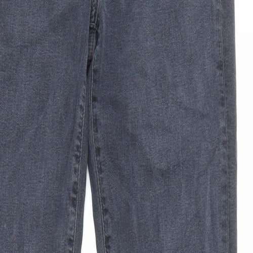NEXT Womens Blue Cotton Bootcut Jeans Size 12 L32 in Regular Zip