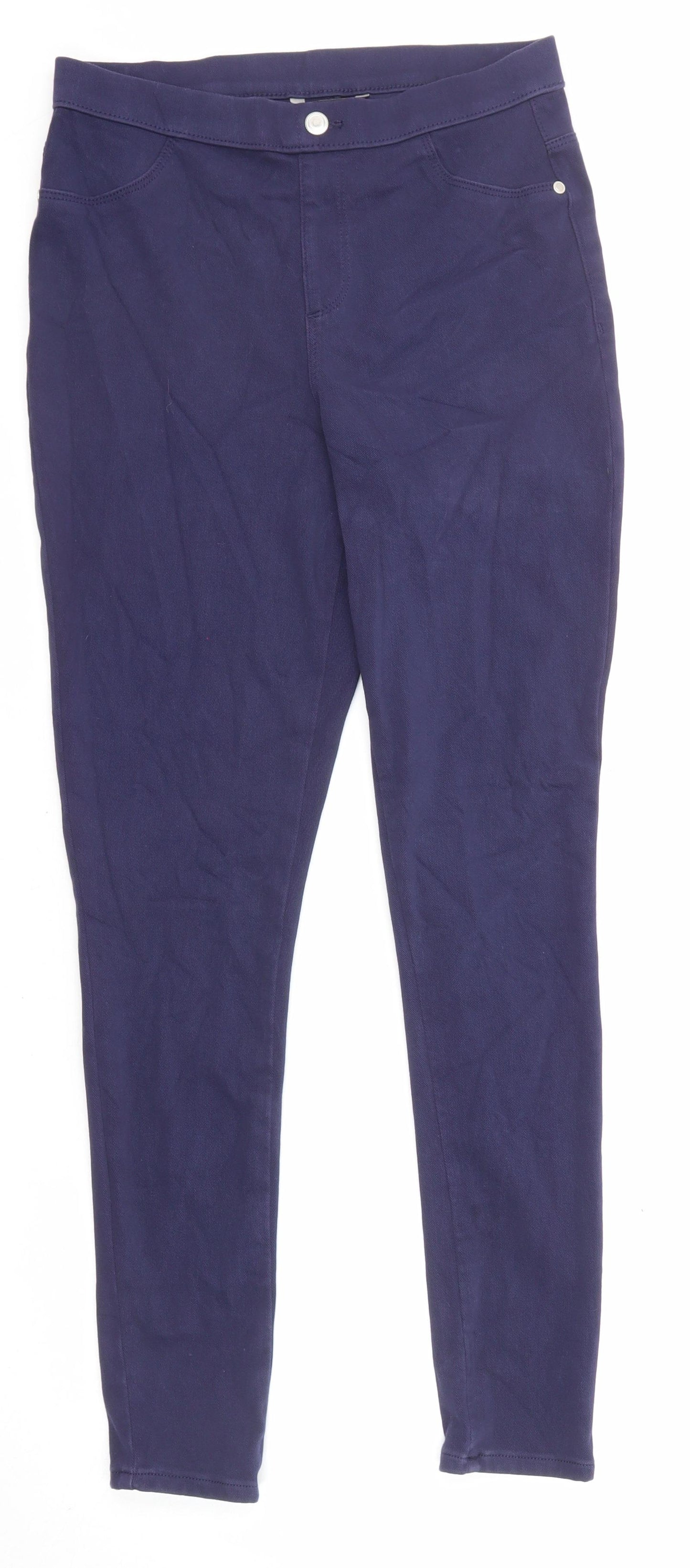 George Womens Blue Cotton Skinny Jeans Size 10 L28 in Regular