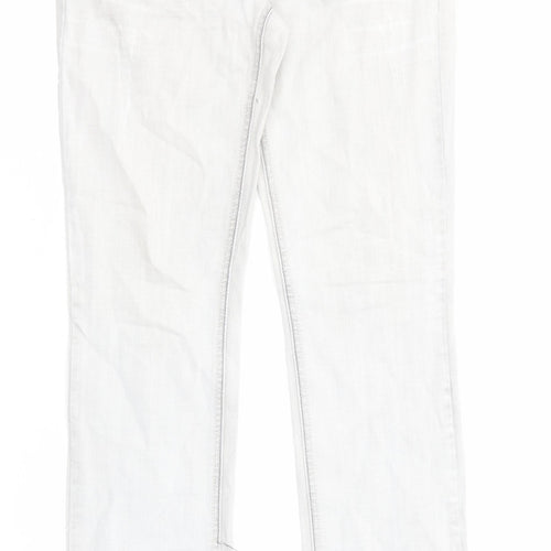 Cache Cache Womens Grey Cotton Straight Jeans Size 30 in L31 in Regular Zip