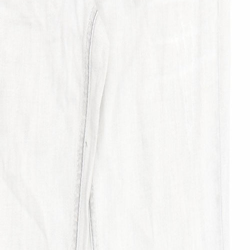 Cache Cache Womens Grey Cotton Straight Jeans Size 30 in L31 in Regular Zip