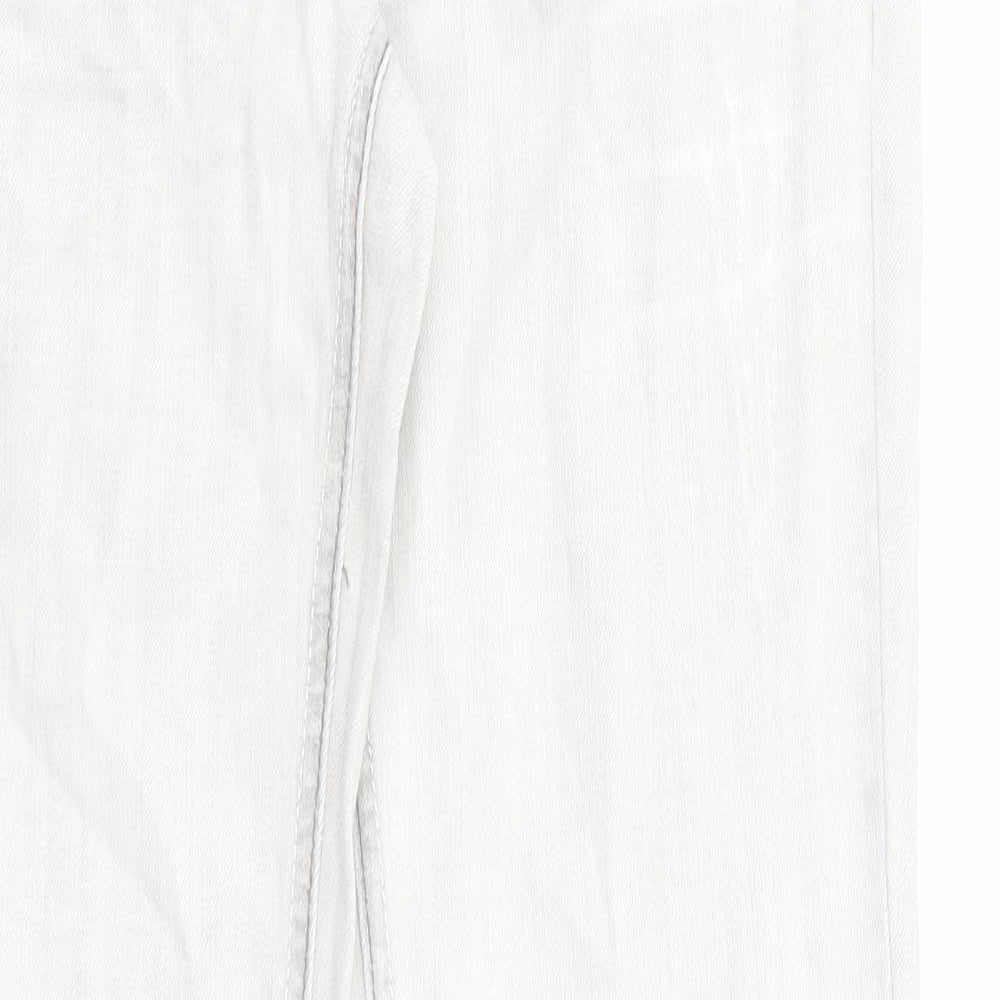 Cache Cache Womens Grey Cotton Straight Jeans Size 30 in L31 in Regular Zip