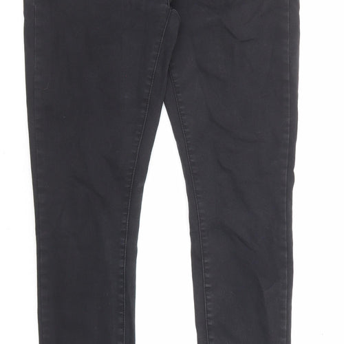 Denim & Co. Womens Black Cotton Skinny Jeans Size 10 L28 in Regular Zip