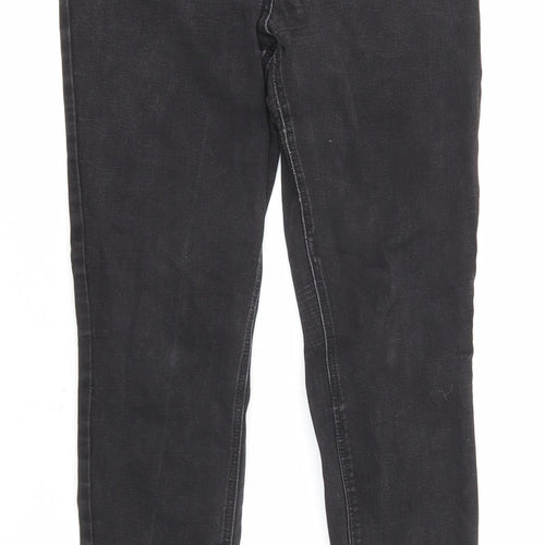 Matalan Womens Black Cotton Skinny Jeans Size 12 L26 in Regular Zip