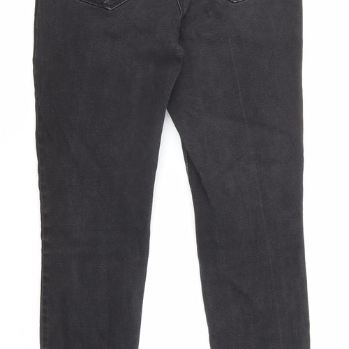 Matalan Womens Black Cotton Skinny Jeans Size 12 L26 in Regular Zip