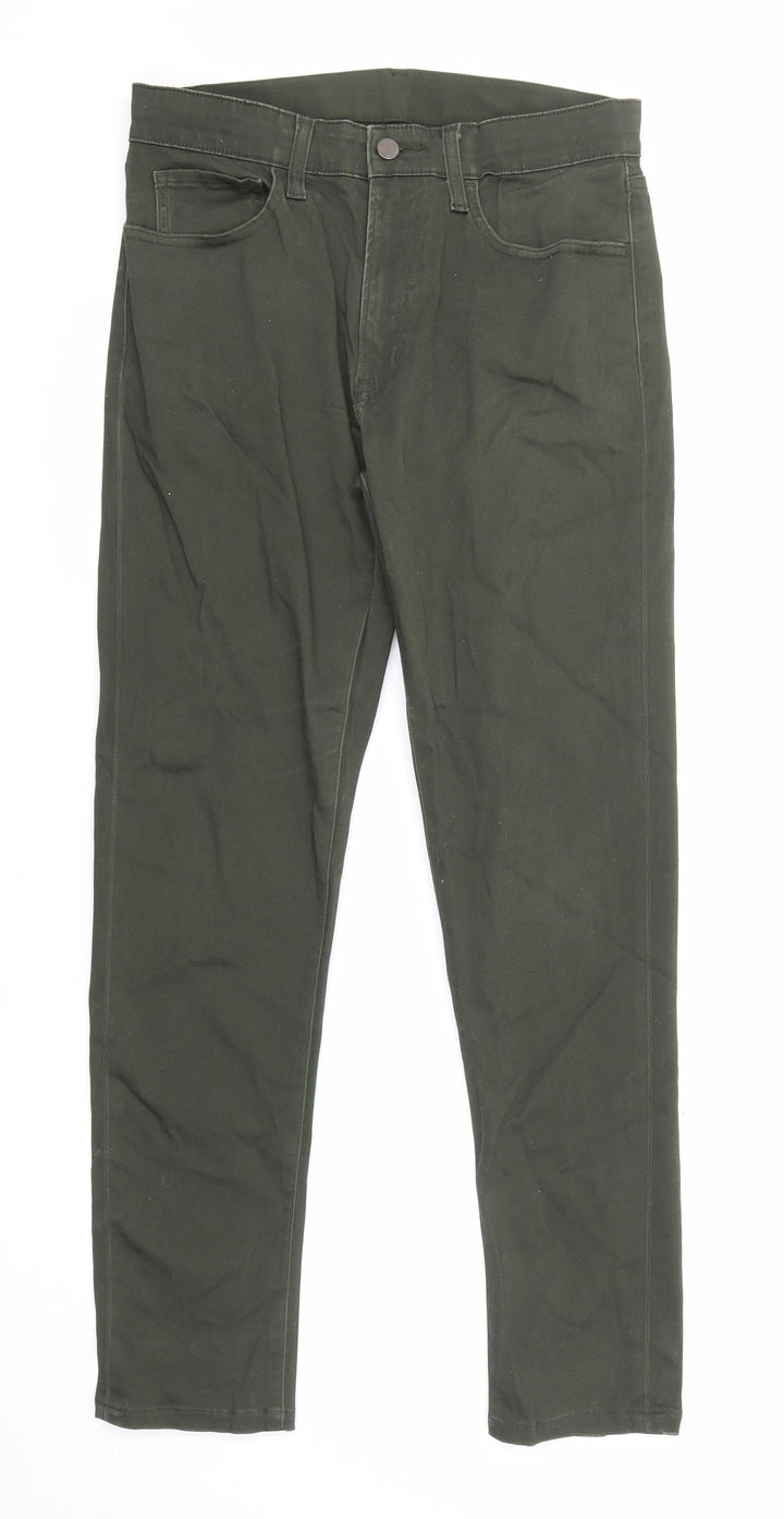 Uniqlo Womens Grey Cotton Straight Jeans Size 27 in L27 in Regular Zip