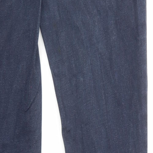 New Look Womens Blue Cotton Skinny Jeans Size 14 L29 in Regular Zip - Super skinny