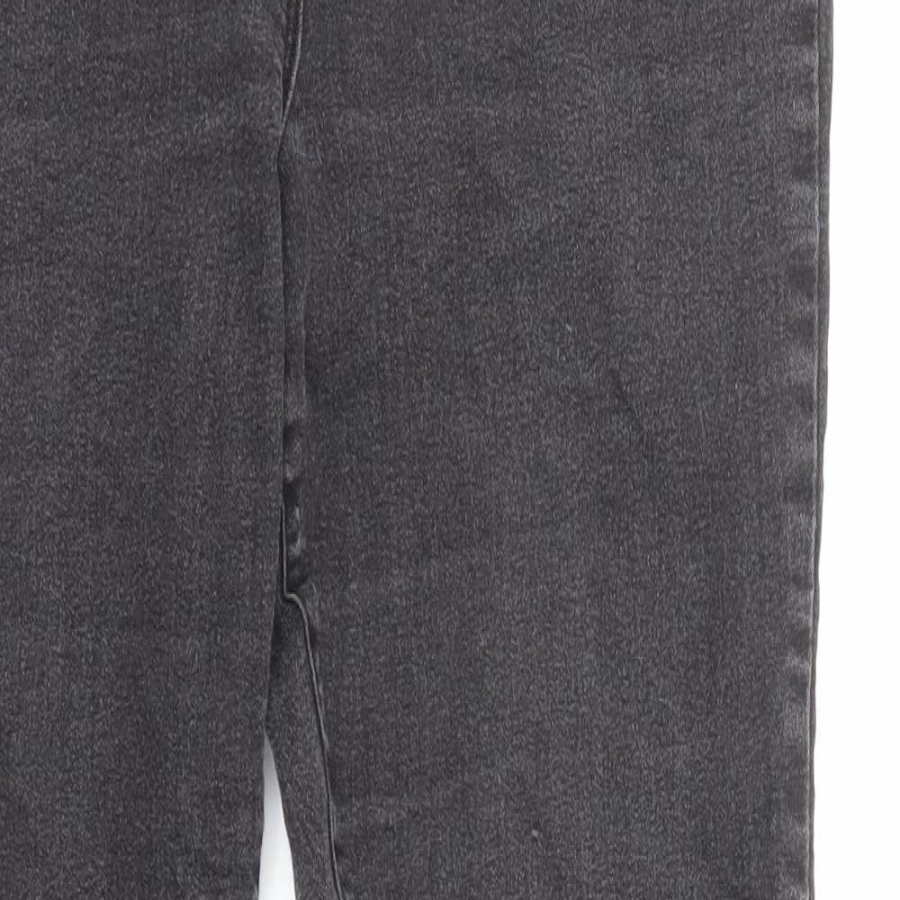 Studio Womens Black Cotton Bootcut Jeans Size 10 L27 in Regular Zip