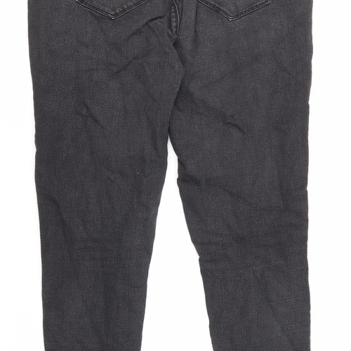 Dorothy Perkins Womens Black Cotton Skinny Jeans Size 14 L27 in Regular Zip