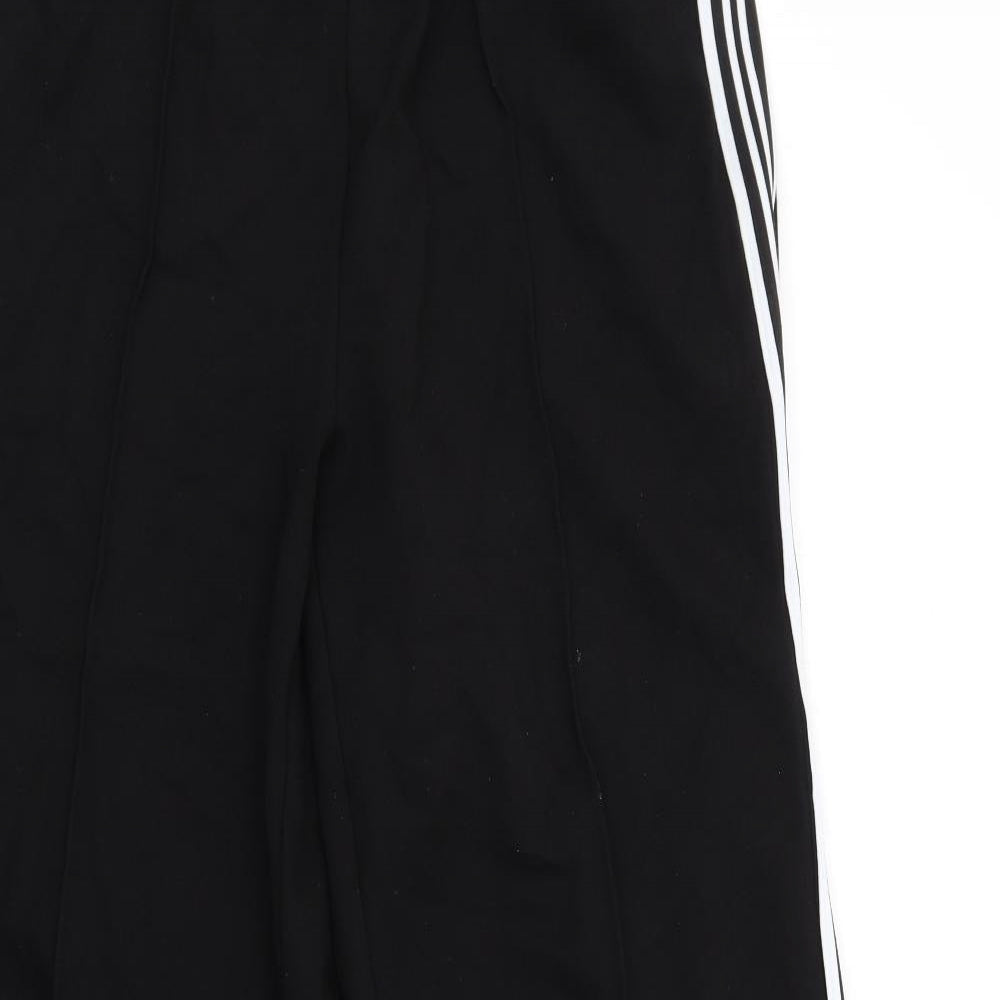 Marks and Spencer Womens Black Viscose Jogger Trousers Size 12 L31 in Regular Drawstring