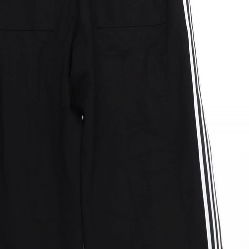 Marks and Spencer Womens Black Viscose Jogger Trousers Size 12 L31 in Regular Drawstring