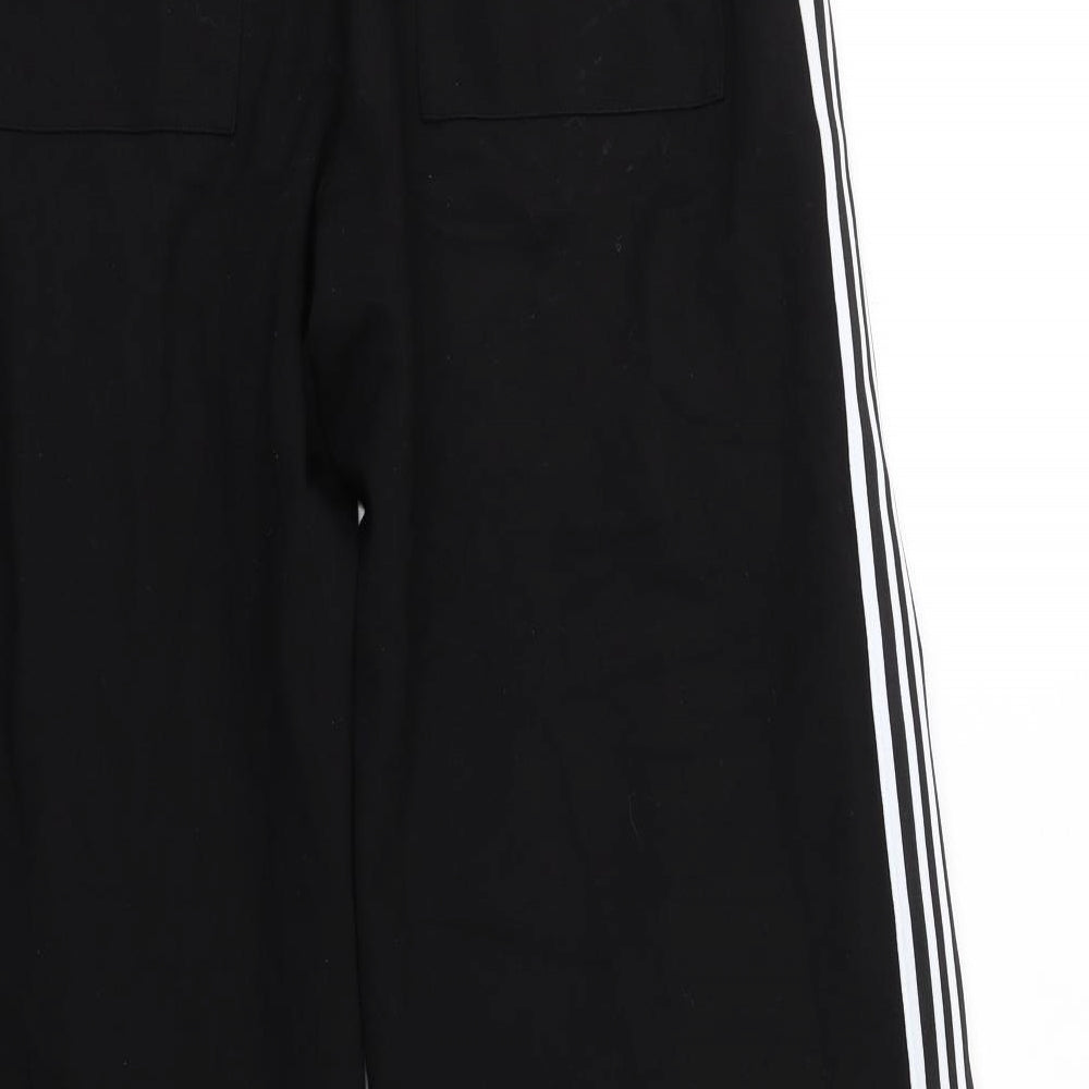 Marks and Spencer Womens Black Viscose Jogger Trousers Size 12 L31 in Regular Drawstring