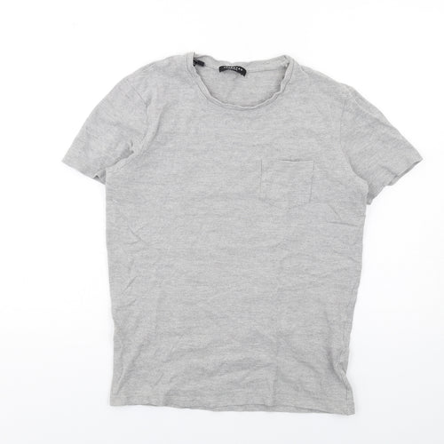 Selected Homme Mens Grey Cotton T-Shirt Size S Crew Neck