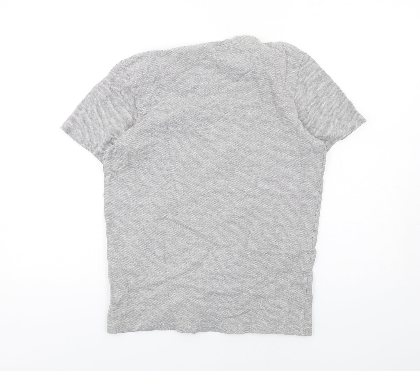 Selected Homme Mens Grey Cotton T-Shirt Size S Crew Neck