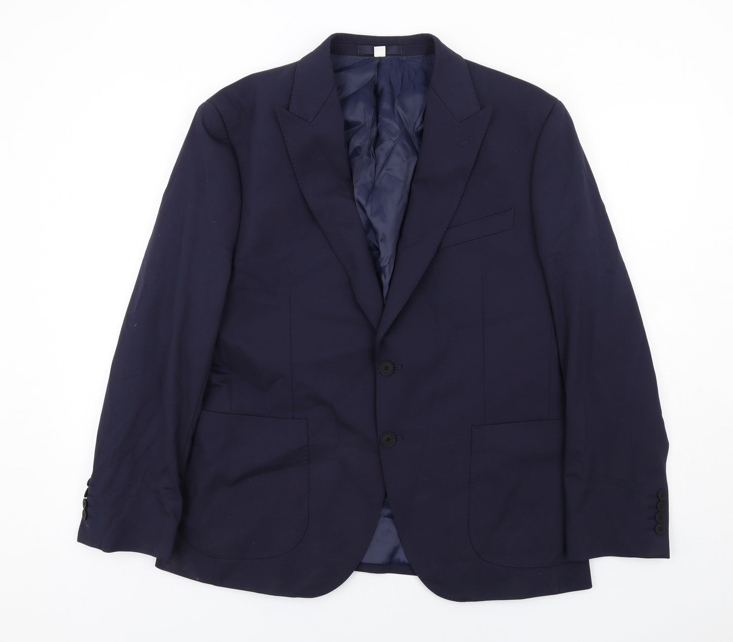 Marks and Spencer Mens Blue Wool Jacket Suit Jacket Size 42 Regular