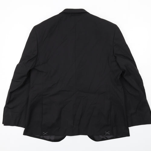 Marks and Spencer Mens Black Polyester Tuxedo Suit Jacket Size 44 Regular