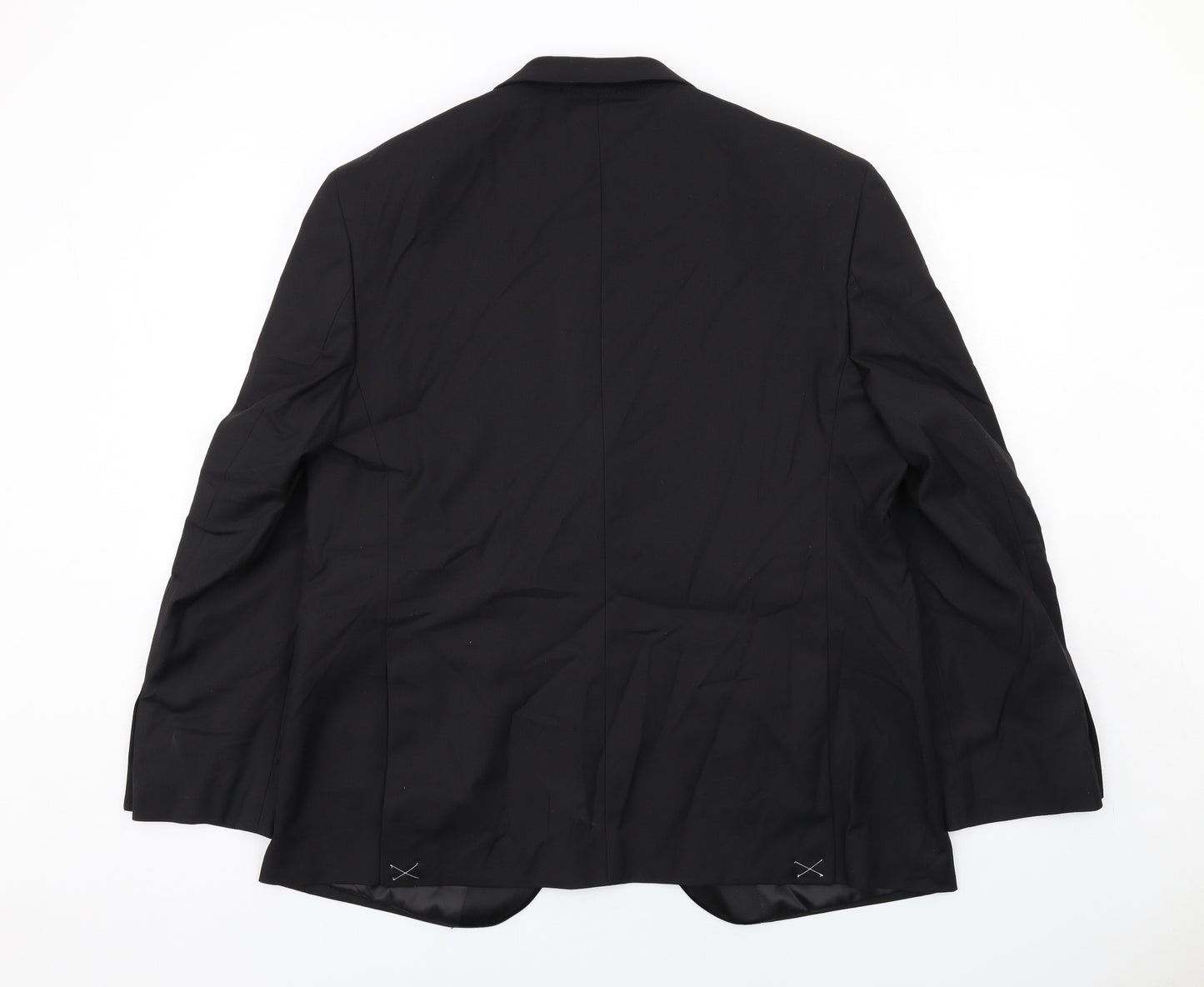 Marks and Spencer Mens Black Polyester Tuxedo Suit Jacket Size 44 Regular