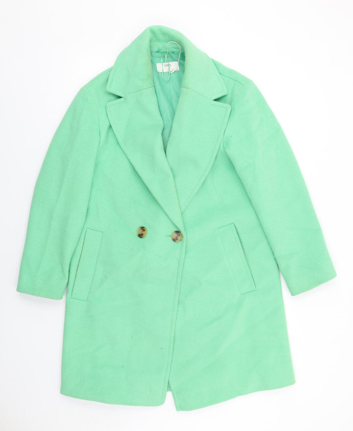 Marks and Spencer Womens Green Jacket Blazer Size 8 Button