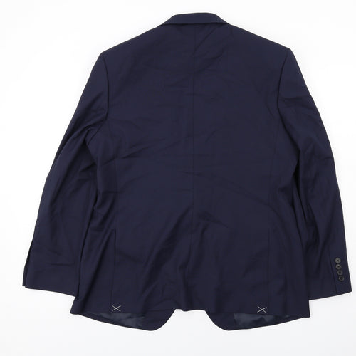 Marks and Spencer Mens Blue Polyester Jacket Suit Jacket Size 44 Regular
