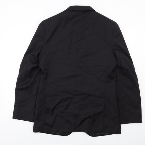 Marks and Spencer Mens Black Wool Jacket Suit Jacket Size 40 Regular