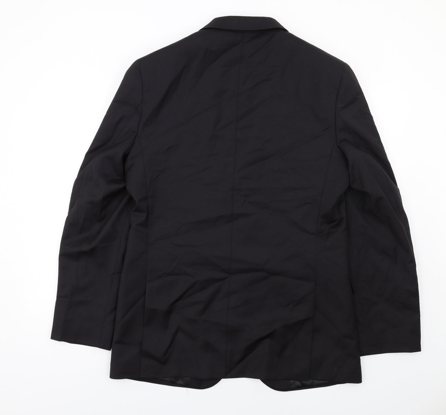 Marks and Spencer Mens Black Wool Jacket Suit Jacket Size 40 Regular