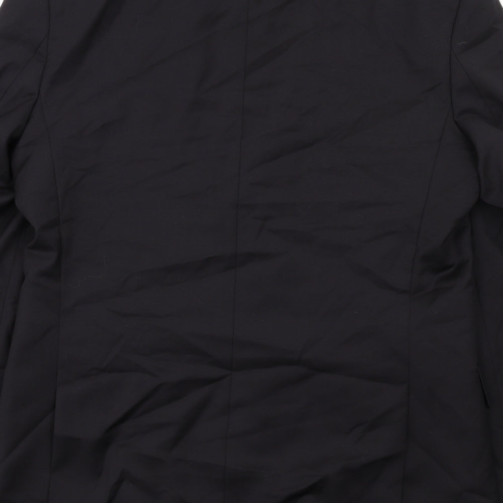 Marks and Spencer Mens Black Wool Jacket Suit Jacket Size 40 Regular