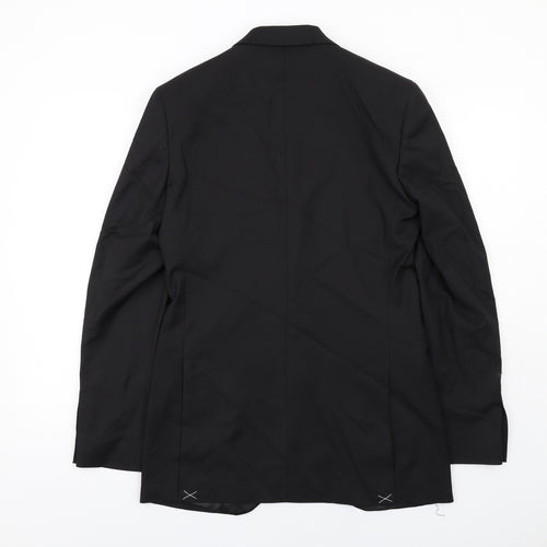 Marks and Spencer Mens Black Polyester Tuxedo Suit Jacket Size 36 Regular