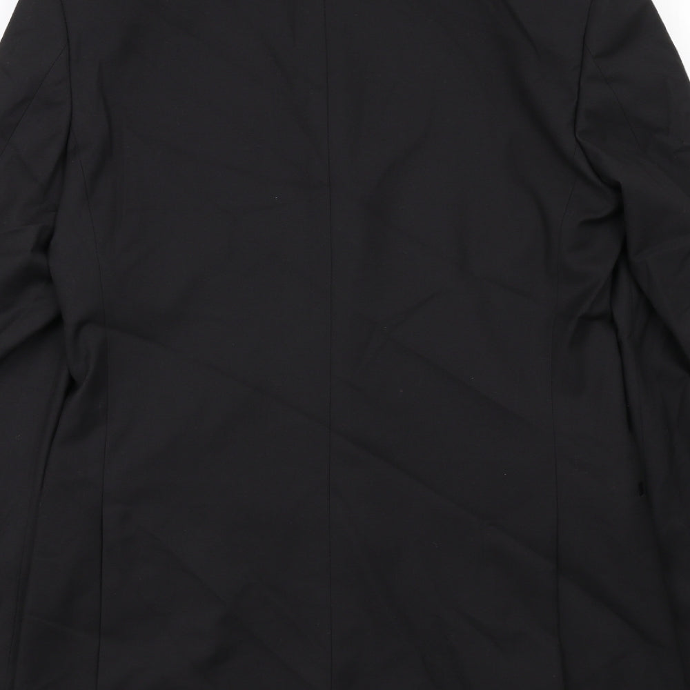 Marks and Spencer Mens Black Polyester Tuxedo Suit Jacket Size 36 Regular