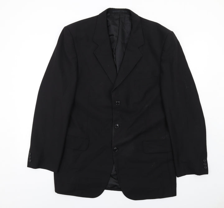 Copperstone Mens Black Polyester Jacket Suit Jacket Size 42 Regular