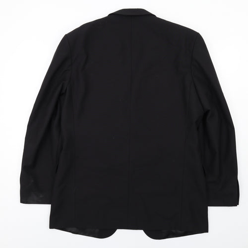 Copperstone Mens Black Polyester Jacket Suit Jacket Size 42 Regular