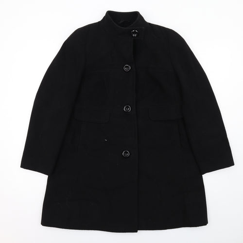Marks and Spencer Womens Blue Overcoat Jacket Size 14 Button
