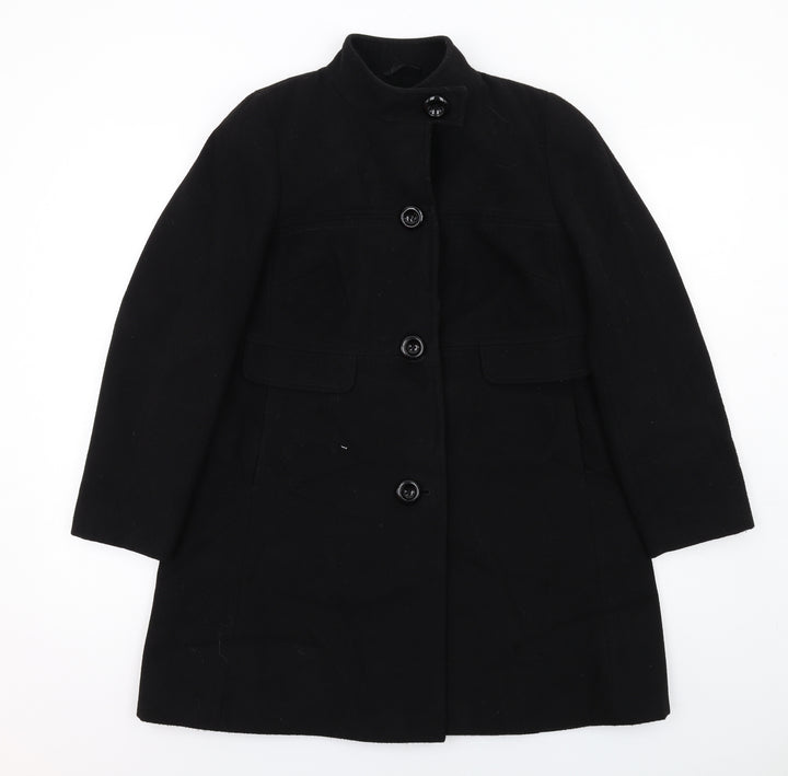 Marks and Spencer Womens Blue Overcoat Jacket Size 14 Button