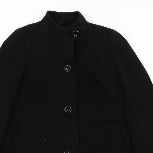 Marks and Spencer Womens Blue Overcoat Jacket Size 14 Button
