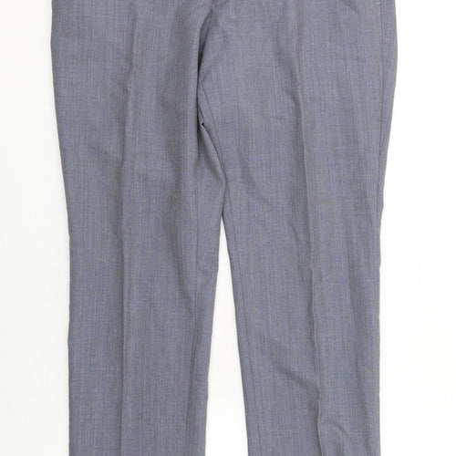 NEXT Womens Blue Wool Dress Pants Trousers Size 34 L29 in Regular Zip