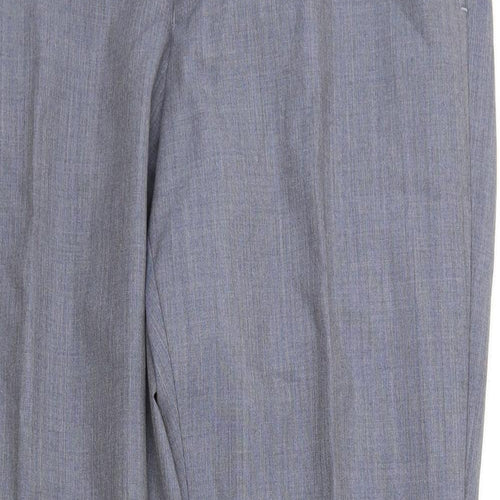 NEXT Womens Blue Wool Dress Pants Trousers Size 34 L29 in Regular Zip
