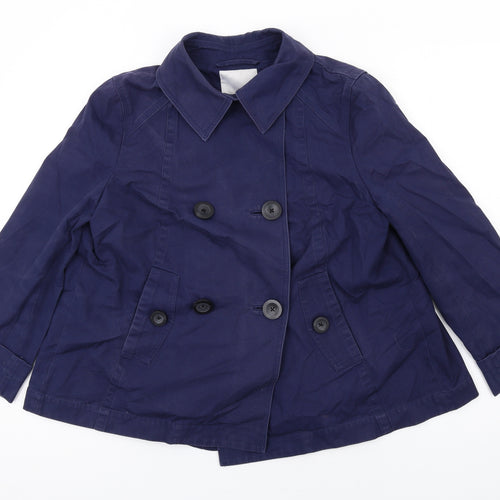 John Lewis Womens Blue Jacket Size 12 Button